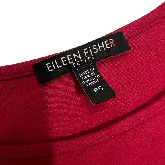 EILEEN FISHER Small Red Midi Fit & Flare Jersey Tank Dress - Picture 3 of 10